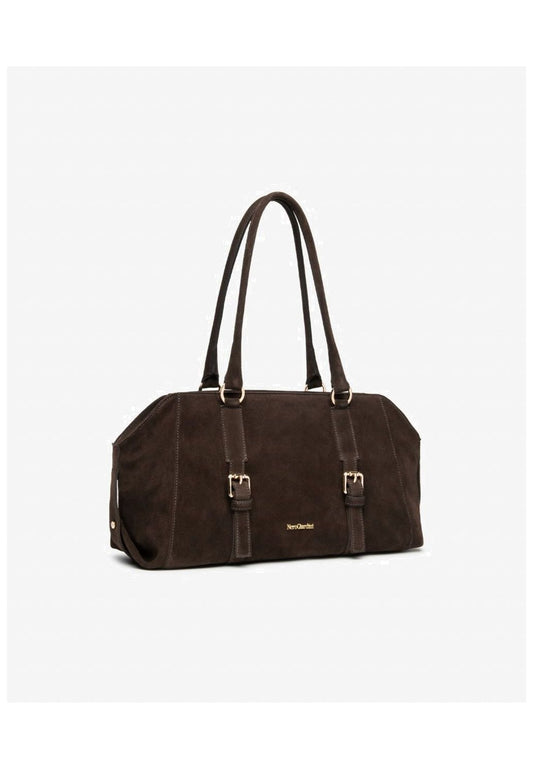 Nero Giardini Taschen Veloursleder Dunkelbraun