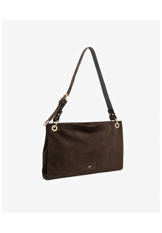Nero Giardini Taschen Veloursleder Dunkelbraun