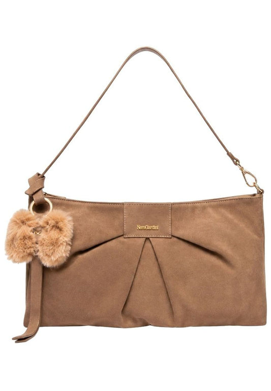 Nero Giardini Taschen Veloursleder Mittelbraun