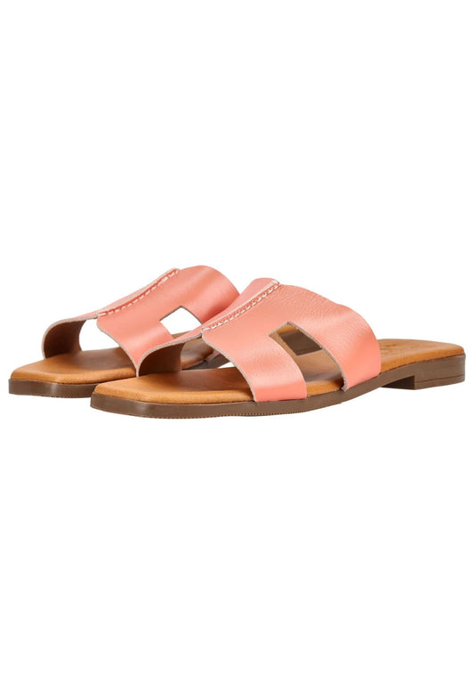 Oh! My Sandals Pantoletten Leder Coral