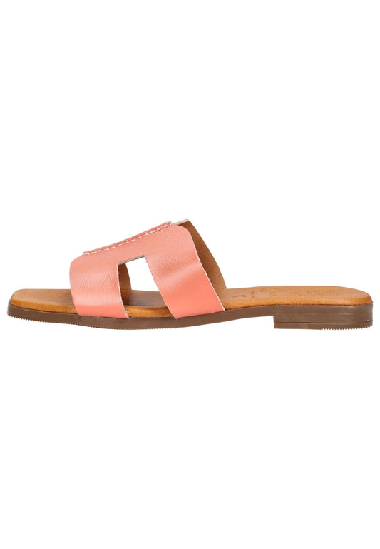 Oh! My Sandals Pantoletten Leder Coral