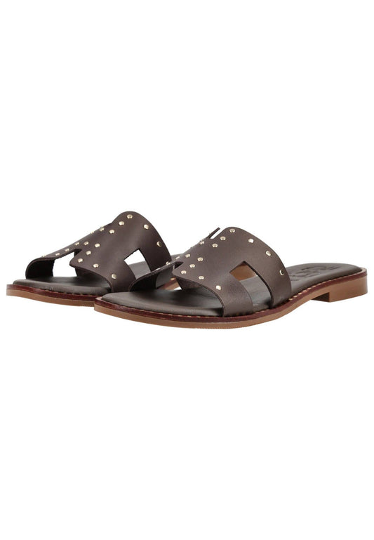Oh! My Sandals Pantoletten Leder Marone