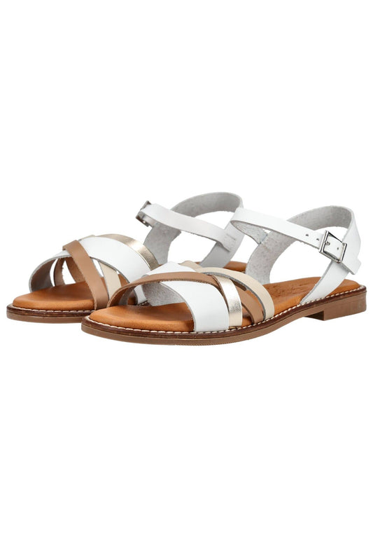 Oh! My Sandals Sandalen Leder Weiß Kombi