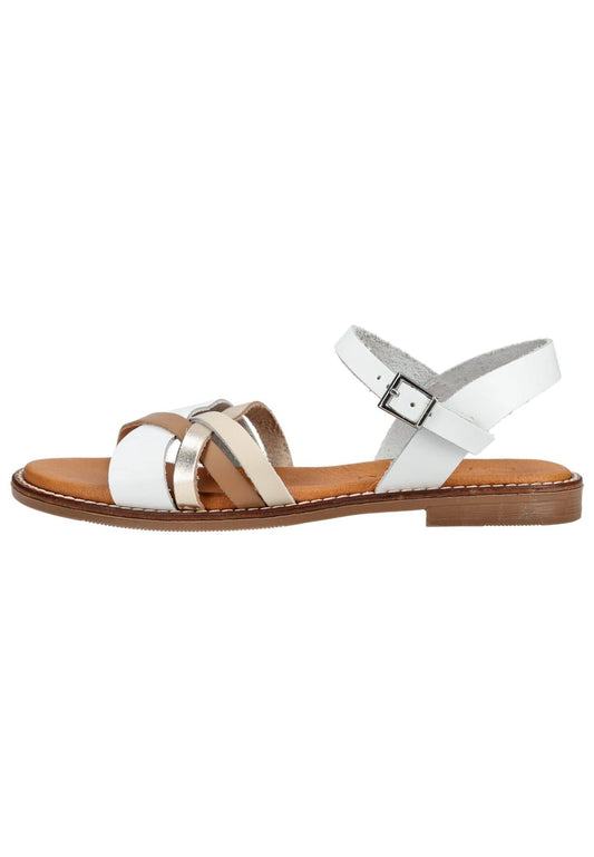 Oh! My Sandals Sandalen Leder Weiß Kombi