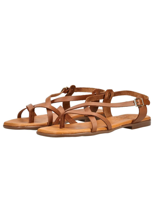Oh! My Sandals Zehensteg Leder Braun
