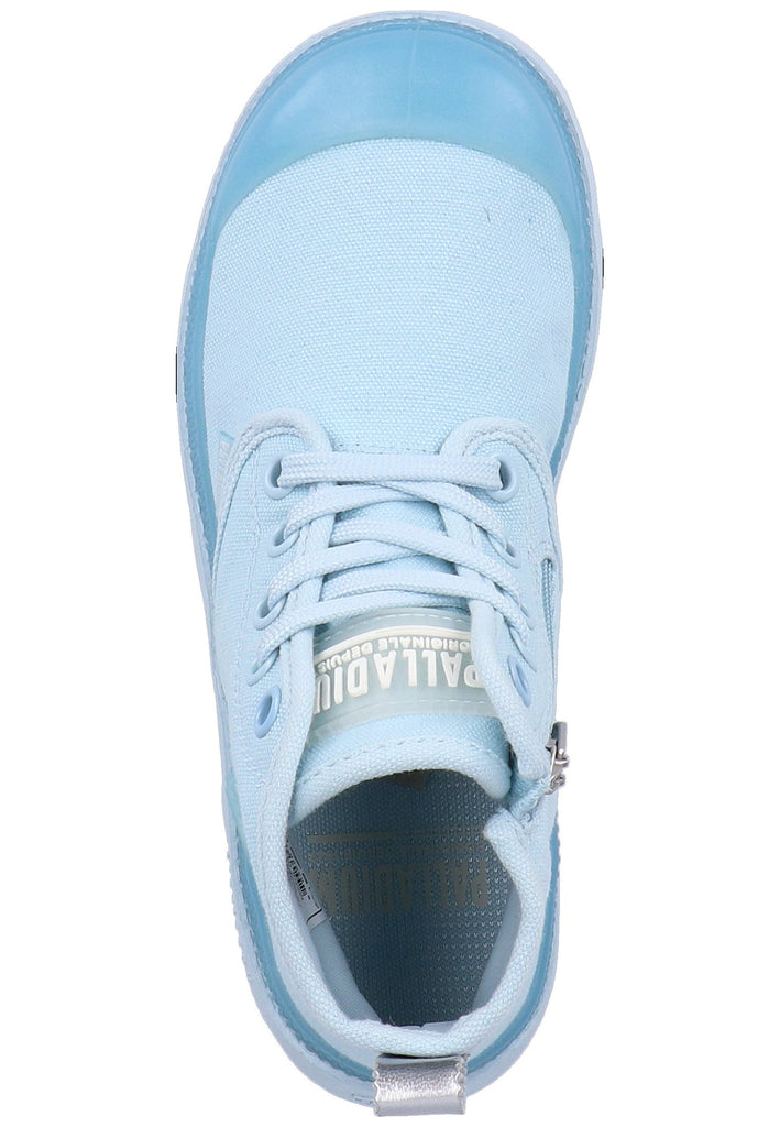 Palladium Stiefelette Canvas Blau