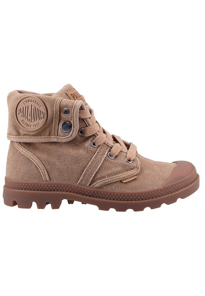 Palladium Stiefelette Canvas Braun