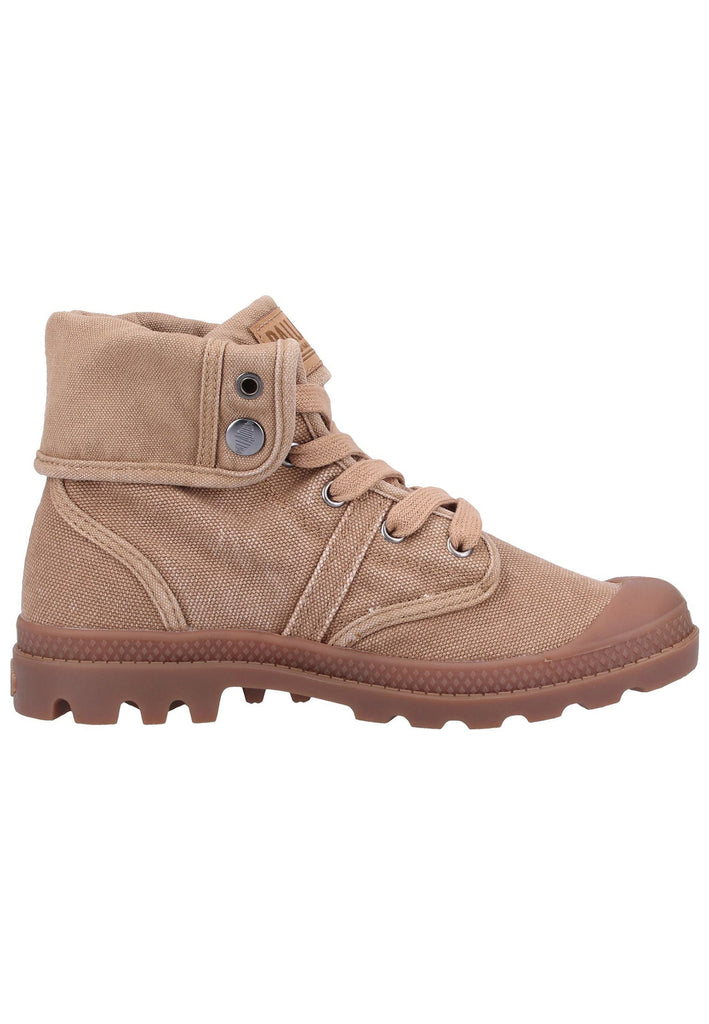 Palladium Stiefelette Canvas Braun