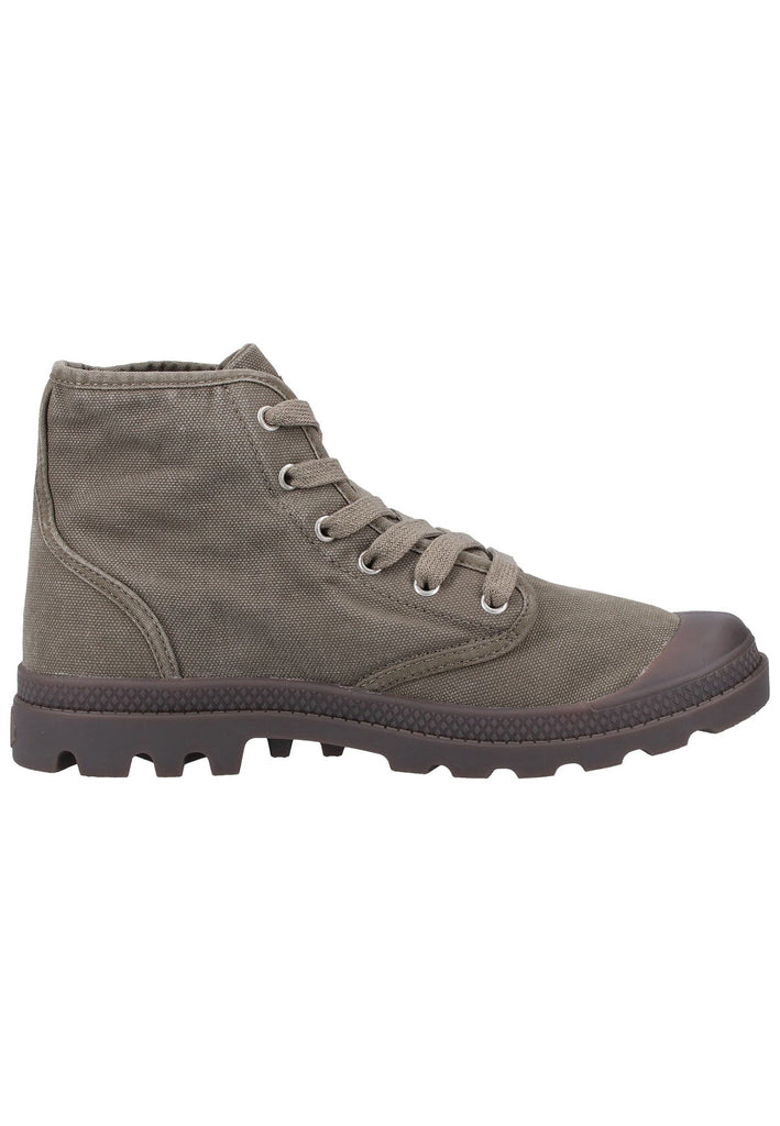 Palladium Stiefelette Canvas Dunkelgrün