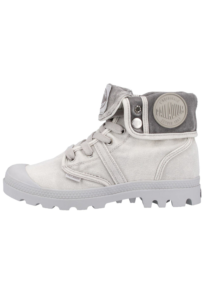 Palladium Stiefelette Canvas Grau