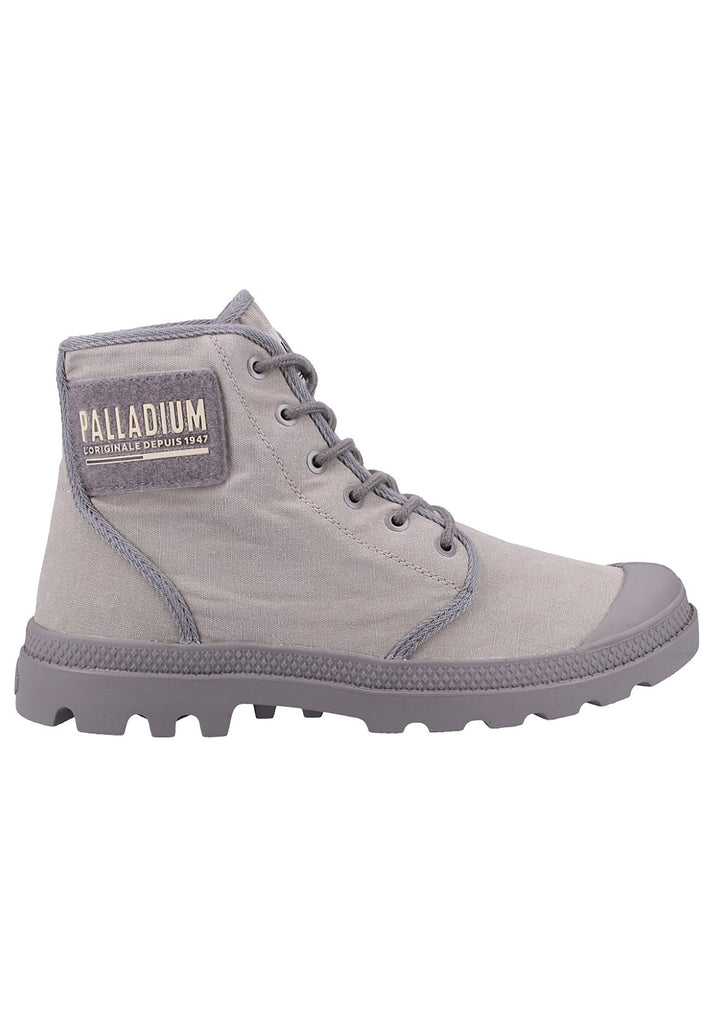 Palladium Stiefelette Canvas Grau