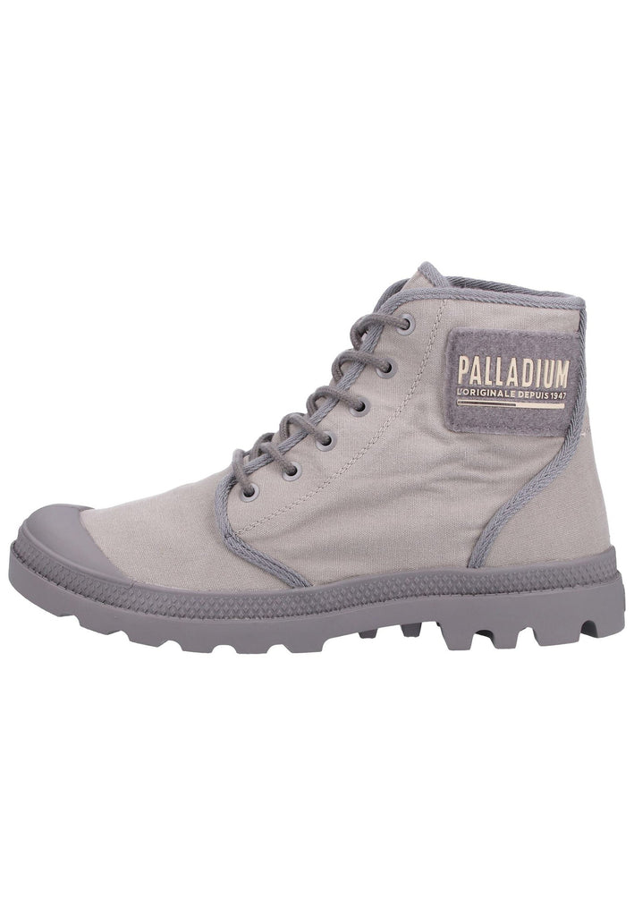 Palladium Stiefelette Canvas Grau