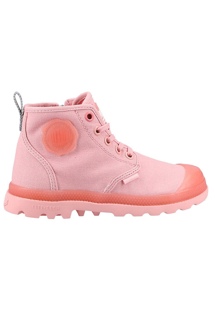 Palladium Stiefelette Canvas Rosa