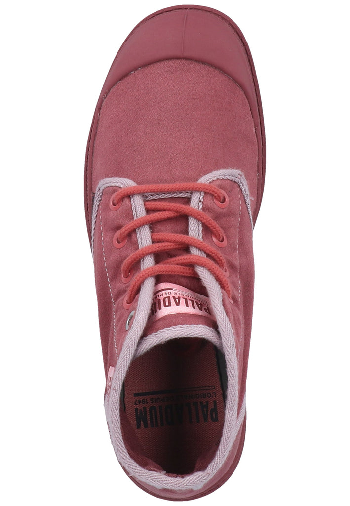 Palladium Stiefelette Canvas Rot
