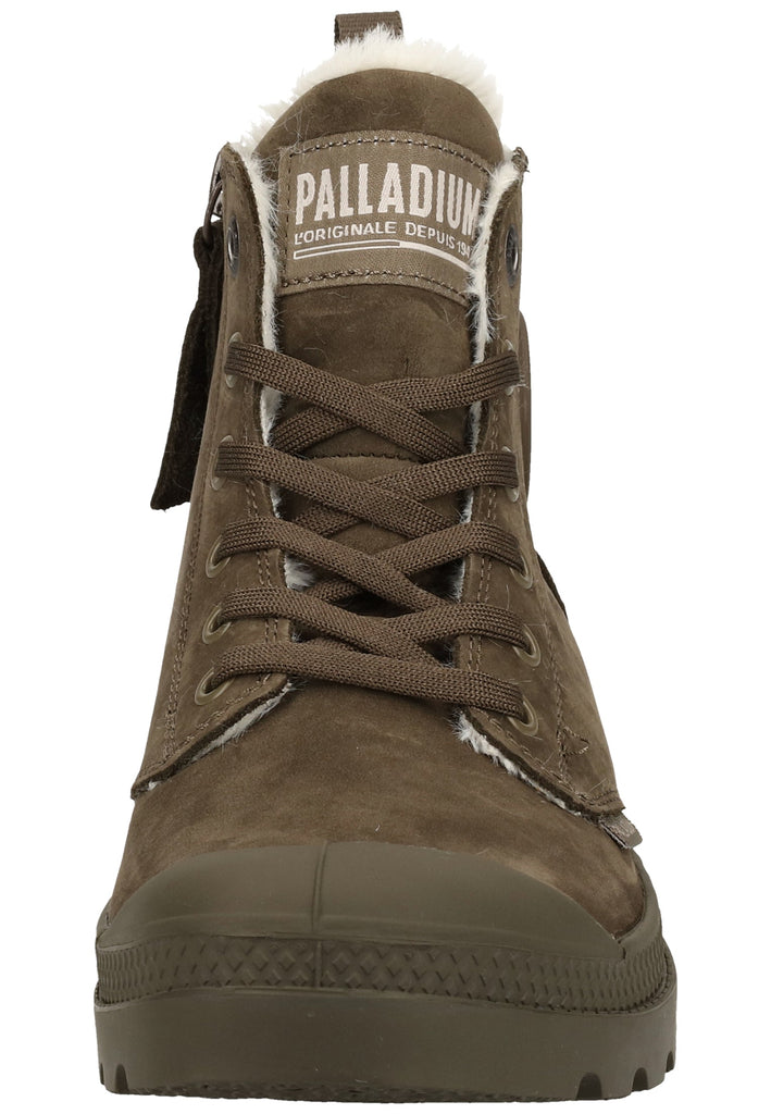 Palladium Stiefelette Leder Dunkelbraun Warmfutter