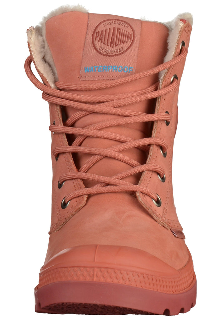 Palladium Stiefelette Leder Dunkelrosa