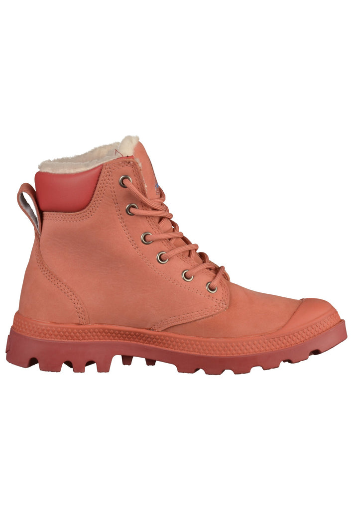 Palladium Stiefelette Leder Dunkelrosa