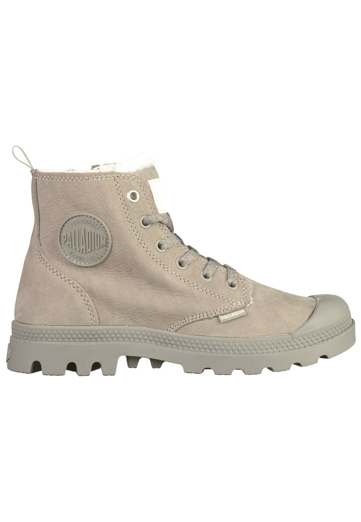 Palladium Stiefelette Leder Grau Warmfutter