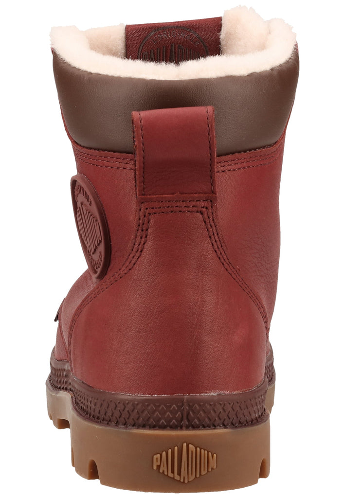 Palladium Stiefelette Leder Rot Warmfutter