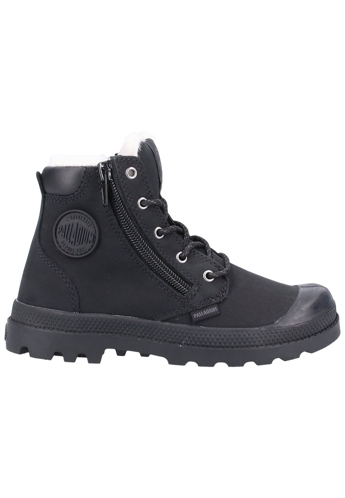 Palladium Stiefelette Leder Schwarz Warmfutter
