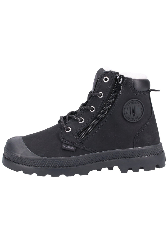 Palladium Stiefelette Leder Schwarz Warmfutter