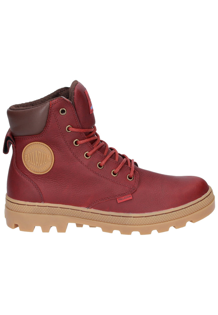 Palladium Stiefelette Leder/Textil Bordeaux