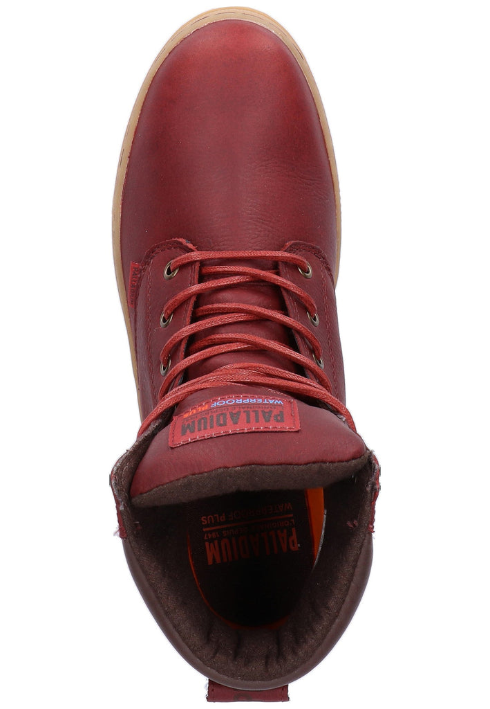 Palladium Stiefelette Leder/Textil Bordeaux
