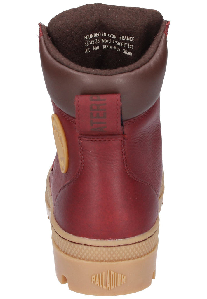 Palladium Stiefelette Leder/Textil Bordeaux