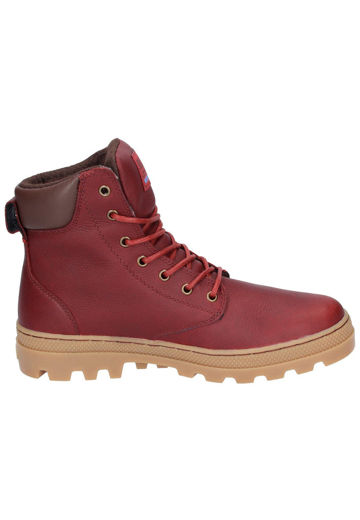 Palladium Stiefelette Leder/Textil Bordeaux