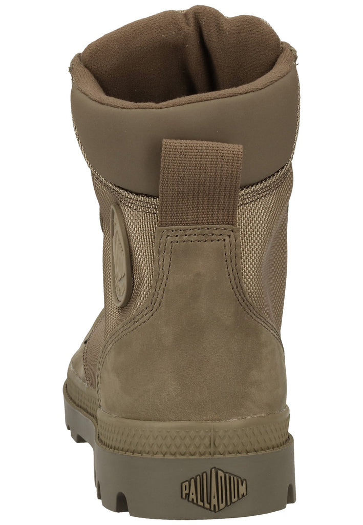 Palladium Stiefelette Leder/Textil Grau/Braun