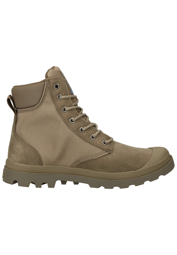 Palladium Stiefelette Leder/Textil Grau/Braun