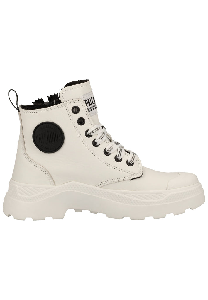 Palladium Stiefelette Leder Weiß