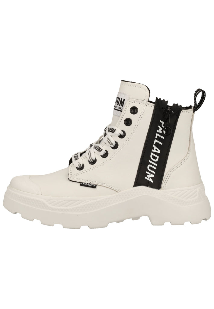 Palladium Stiefelette Leder Weiß
