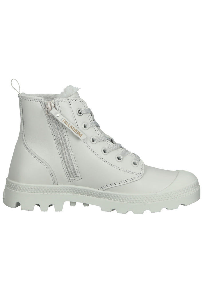 Palladium Stiefelette Leder Weiß Warmfutter