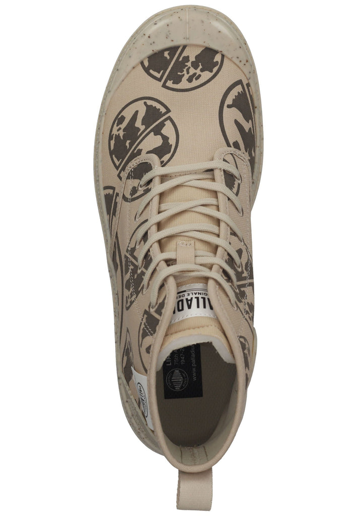 Palladium Stiefelette Textil Schwarz/Beige