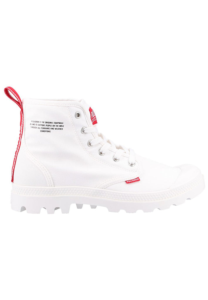 Palladium Stiefelette Textil Weiß