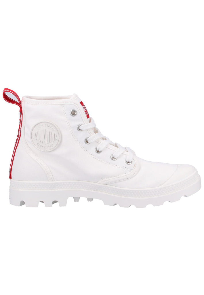 Palladium Stiefelette Textil Weiß