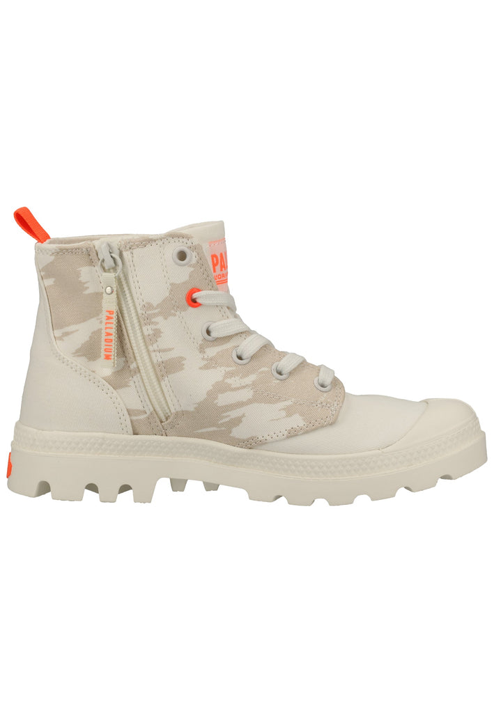 Palladium Stiefelette Textil Weiß