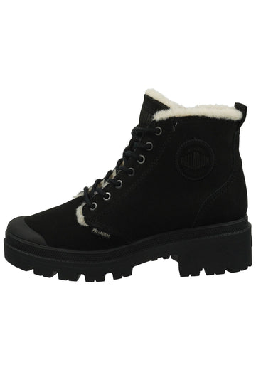 Stiefeletten Palladium Stiefelette Leder Schwarz Warmfutter