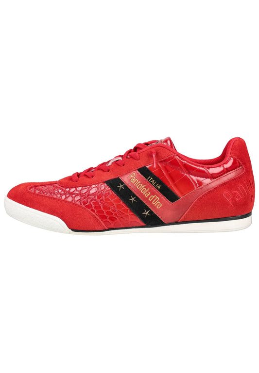 Pantofola d Oro Sneaker Lederimitat Rot/Schwarz