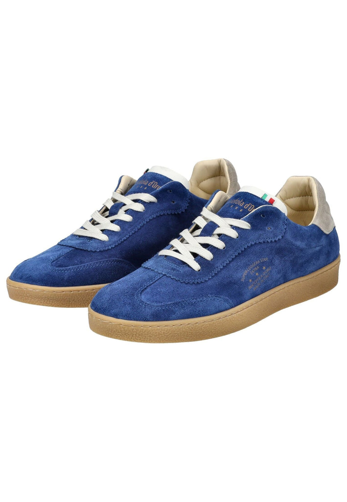 Pantofola d Oro Sneaker Veloursleder Blau/Grau