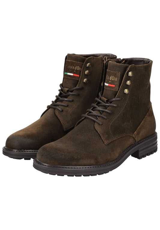 Pantofola d Oro Stiefelette Veloursleder Mittelbraun