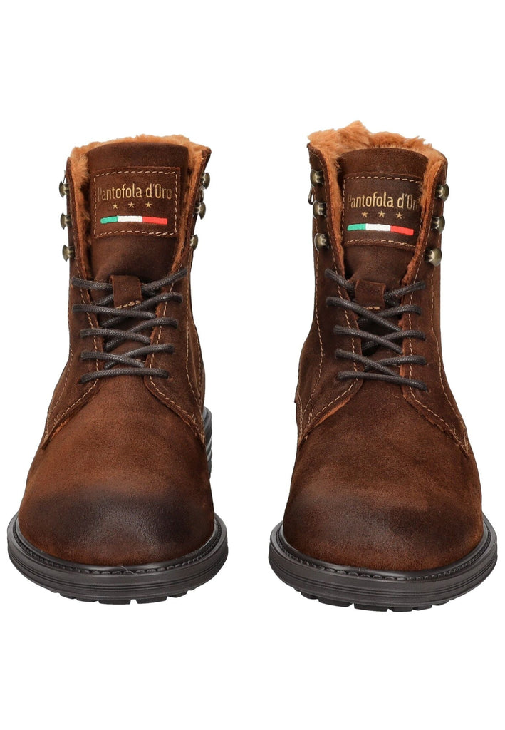 Pantofola d Oro Stiefelette Veloursleder Rotbraun Warmfutter