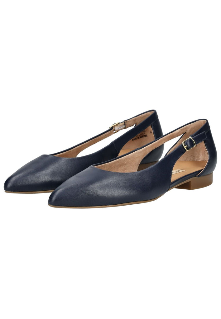Paul Green Ballerinas Glattleder Dunkelblau
