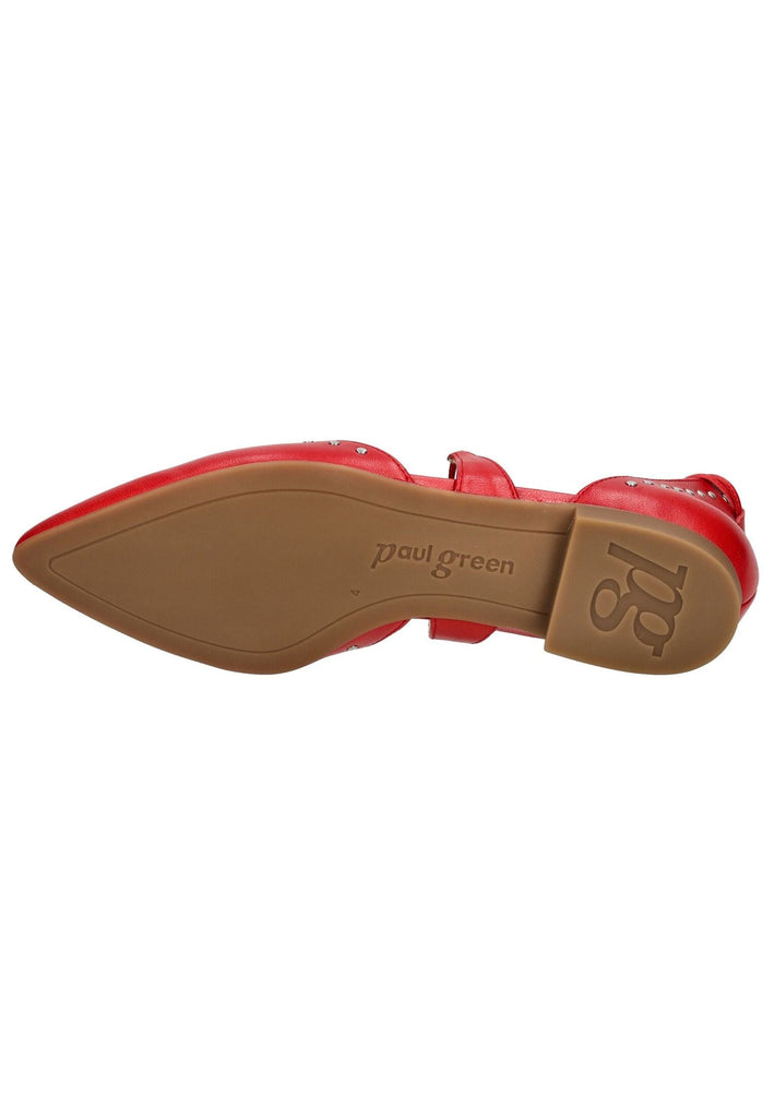 Paul Green Ballerinas Glattleder Rot