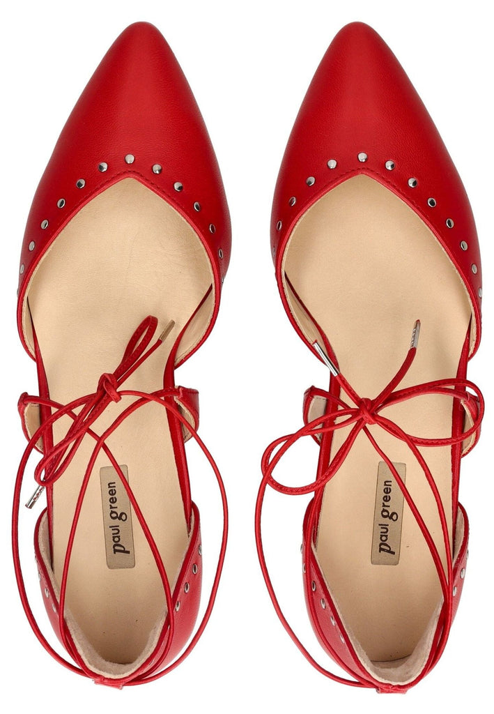 Paul Green Ballerinas Glattleder Rot