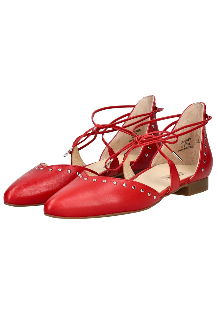 Paul Green Ballerinas Glattleder Rot