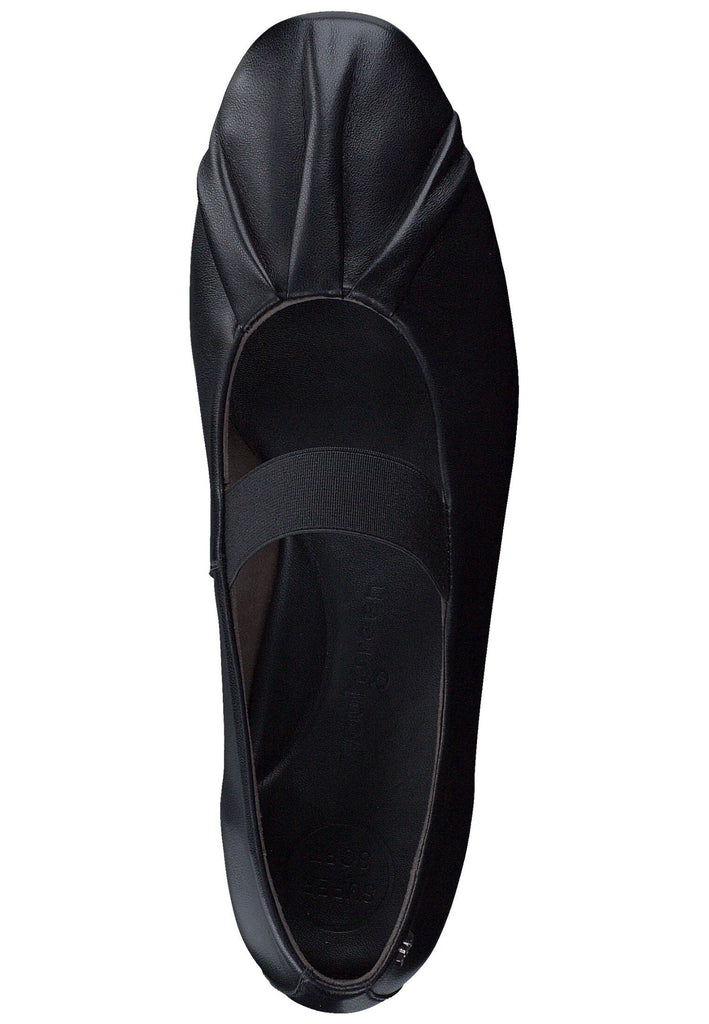 Paul Green Ballerinas Glattleder Schwarz