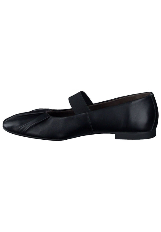 Paul Green Ballerinas Glattleder Schwarz