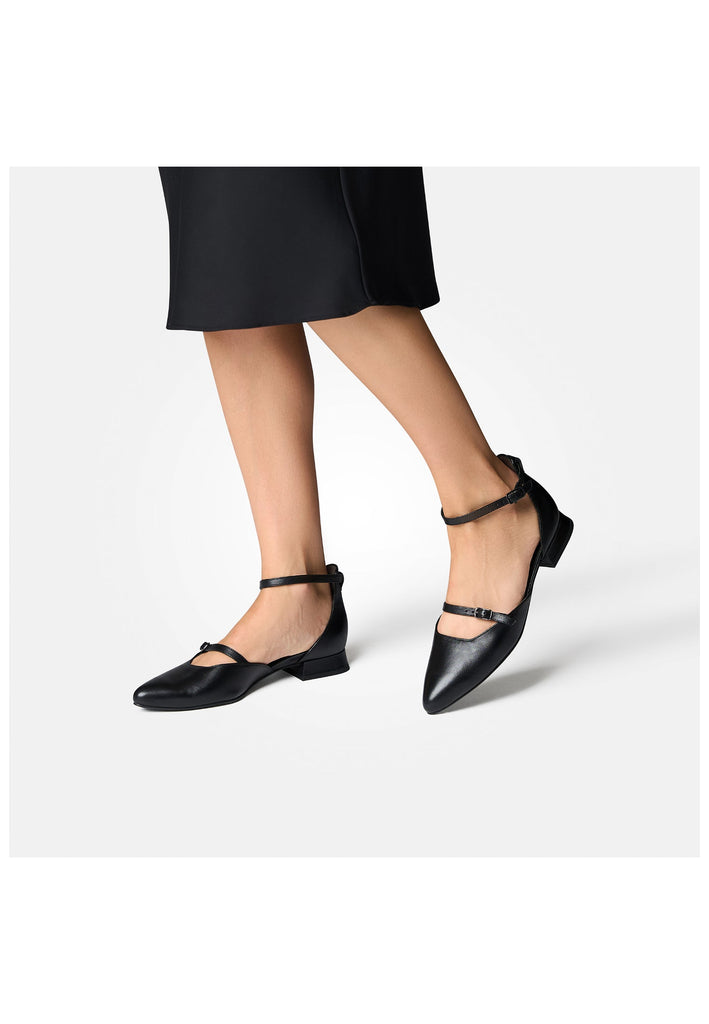 Paul Green Ballerinas Glattleder Schwarz